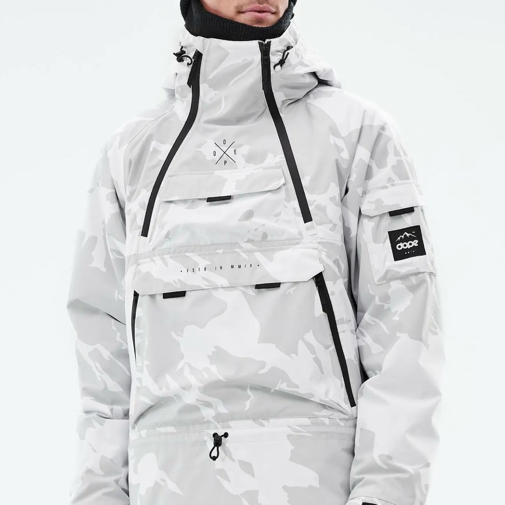 Dope Akin Snowboard Jacket Grey Camo